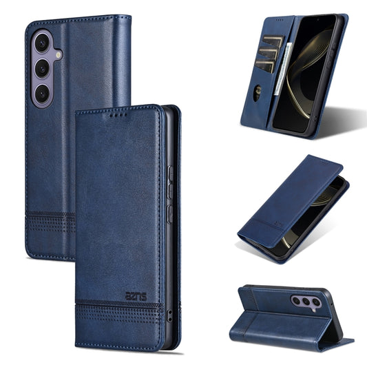 For Samsung Galaxy S25+ 5G AZNS Magnetic Calf Texture Flip Leather Phone Case(Dark Blue) - Galaxy S25+ 5G Cases by AZNS | Online Shopping South Africa | PMC Jewellery | Buy Now Pay Later Mobicred