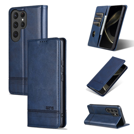 For Samsung Galaxy S25 Ultra 5G AZNS Magnetic Calf Texture Flip Leather Phone Case(Dark Blue) - Galaxy S25 Ultra 5G Cases by AZNS | Online Shopping South Africa | PMC Jewellery | Buy Now Pay Later Mobicred