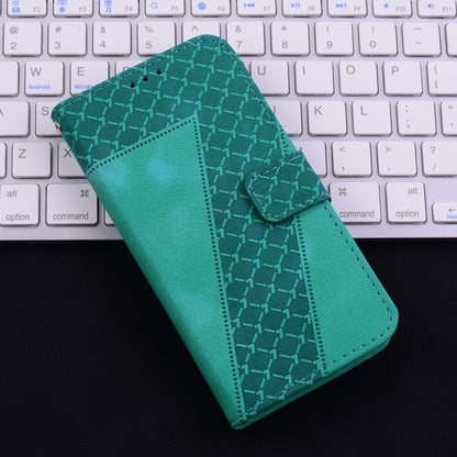 For Xiaomi Redmi K70 / K70 Pro Seven-shaped Embossed Leather Phone Case(Green) - K70 Cases by PMC Jewellery | Online Shopping South Africa | PMC Jewellery | Buy Now Pay Later Mobicred