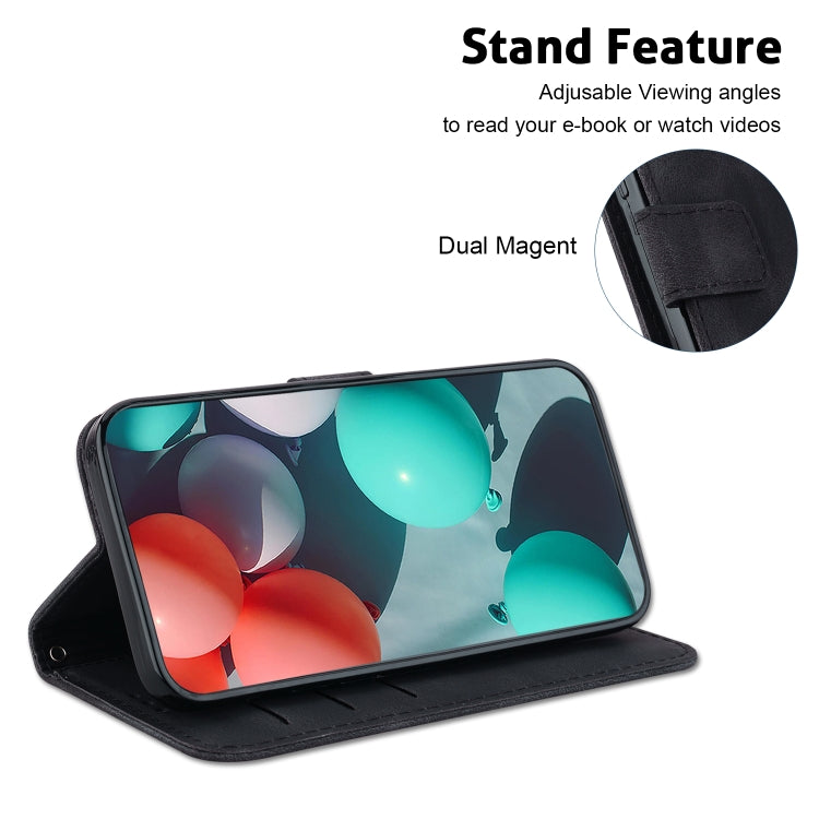 For Redmi K70 / K70 Pro Seven-shaped Embossed Leather Phone Case(Black) - Xiaomi Cases by PMC Jewellery | Online Shopping South Africa | PMC Jewellery | Buy Now Pay Later Mobicred