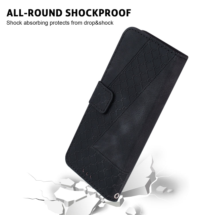 For Redmi K70 / K70 Pro Seven-shaped Embossed Leather Phone Case(Black) - Xiaomi Cases by PMC Jewellery | Online Shopping South Africa | PMC Jewellery | Buy Now Pay Later Mobicred