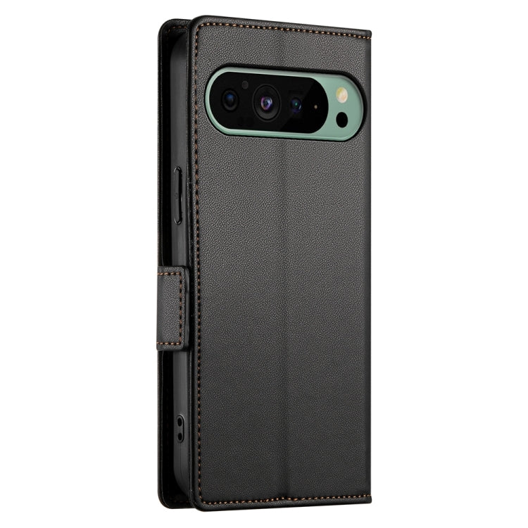 For Google Pixel 9 Side Buckle Magnetic Frosted Leather Phone Case(Black) - Google Cases by PMC TechLife | Online Shopping South Africa | PMC TechLife | Buy Now Pay Later Mobicred