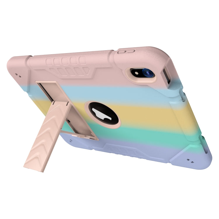 For iPad Air 11 2025 / 2024 Armor Holder Silicone Hybrid PC Tablet Case(Gradient Color Gold) - iPad Air 11 2025 / 2024 Cases by PMC TechLife | Online Shopping South Africa | PMC TechLife | Buy Now Pay Later Mobicred