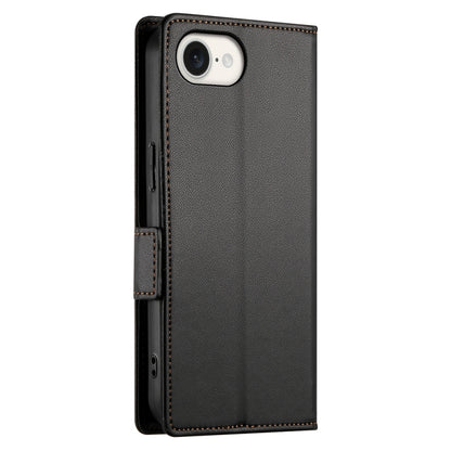 For iPhone SE 2024 Side Buckle Magnetic Frosted Leather Phone Case(Black) - More iPhone Cases by PMC Jewellery | Online Shopping South Africa | PMC Jewellery | Buy Now Pay Later Mobicred