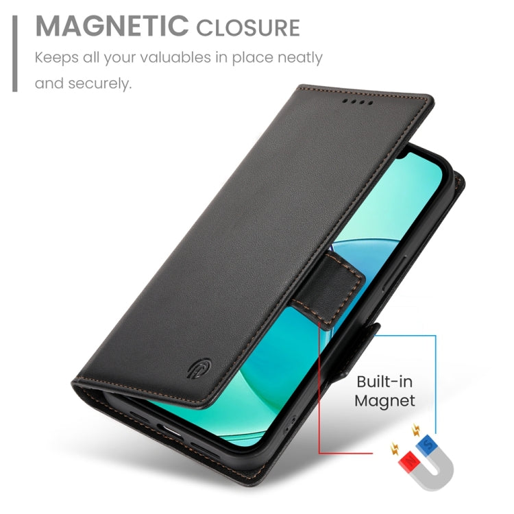 For iPhone SE 2024 Side Buckle Magnetic Frosted Leather Phone Case(Black) - More iPhone Cases by PMC Jewellery | Online Shopping South Africa | PMC Jewellery | Buy Now Pay Later Mobicred