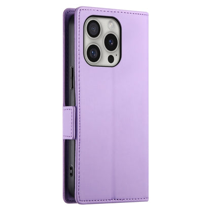 For iPhone 16 Pro Side Buckle Magnetic Frosted Leather Phone Case(Purple) - iPhone 16 Pro Cases by PMC Jewellery | Online Shopping South Africa | PMC Jewellery | Buy Now Pay Later Mobicred