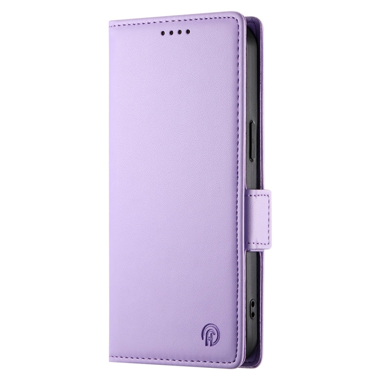 For iPhone 16 Plus Side Buckle Magnetic Frosted Leather Phone Case(Purple) - iPhone 16 Plus Cases by PMC Jewellery | Online Shopping South Africa | PMC Jewellery | Buy Now Pay Later Mobicred