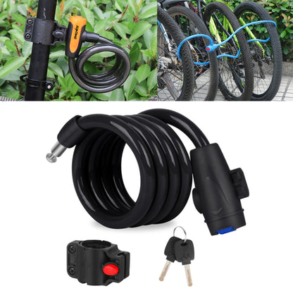 Bicycle Portable Anti-theft Lock Steel Cable Lock with Lock Frame, Style:B Style 120cm Black - Bicycle Locks & Bicycle Pumps by PMC Jewellery | Online Shopping South Africa | PMC Jewellery