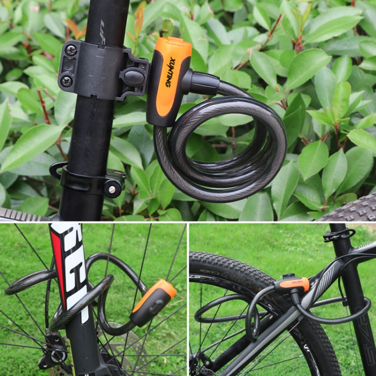 Bicycle Portable Anti-theft Lock Steel Cable Lock with Lock Frame, Style:B Style 120cm Black - Bicycle Locks & Bicycle Pumps by PMC TechLife | Online Shopping South Africa | PMC TechLife