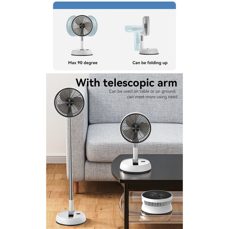 Yesido YF11 Foldable Telescopic Floor Fan(White) - free shipping - PMC TechLife - Order now!