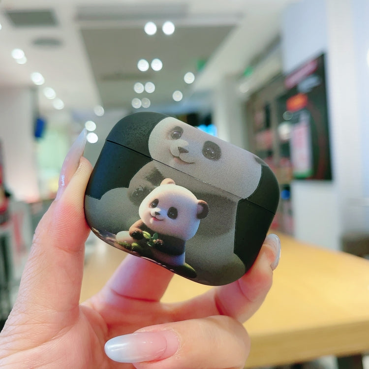For AirPods Pro 2 Phantom Panda Pattern Earbuds Box Frosted TPU Case(Black) - For AirPods Pro 2 by PMC Jewellery | Online Shopping South Africa | PMC Jewellery | Buy Now Pay Later Mobicred
