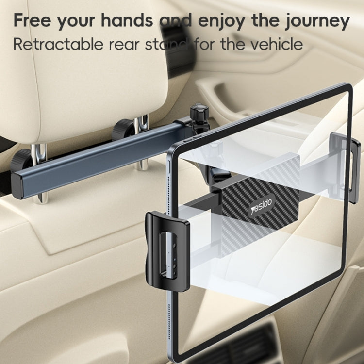 Yesido C294 Telescopic Car Backrest Folding Holder(Black) - Universal Car Holders by Yesido | Online Shopping South Africa | PMC TechLife | Buy Now Pay Later Mobicred