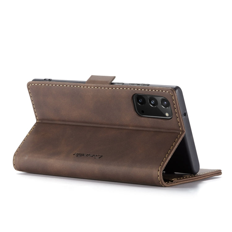 For Samsung Galaxy Note20 CaseMe Multifunctional Horizontal Flip Leather Case, with Card Slot & Holder & Wallet(Coffee) - Galaxy Note20 Cases by CaseMe | Online Shopping South Africa | PMC Jewellery