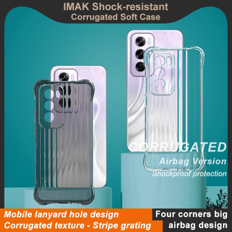 For OPPO Reno12 Pro Global IMAK Corrugated Texture Airbag TPU Phone Case(Transparent) - Reno12 Pro Cases by imak | Online Shopping South Africa | PMC Jewellery | Buy Now Pay Later Mobicred