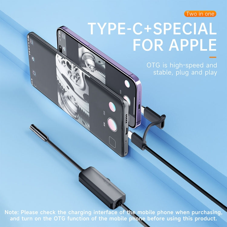 AN112 2 in 1 USB-C / Type-C + 8 Pin Interface 5.5mm HD Industry Endoscope, Length:5m Soft Tube -  by PMC TechLife | Online Shopping South Africa | PMC TechLife | Buy Now Pay Later Mobicred