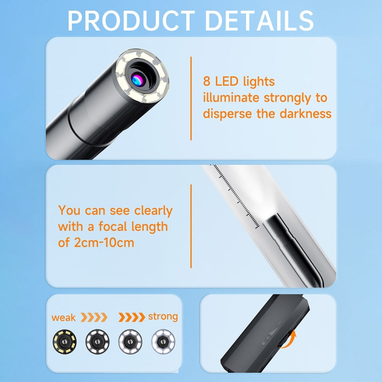 AN112 2 in 1 USB-C / Type-C + 8 Pin Interface 5.5mm HD Industry Endoscope, Length:2m Hard Tube -  by PMC TechLife | Online Shopping South Africa | PMC TechLife | Buy Now Pay Later Mobicred