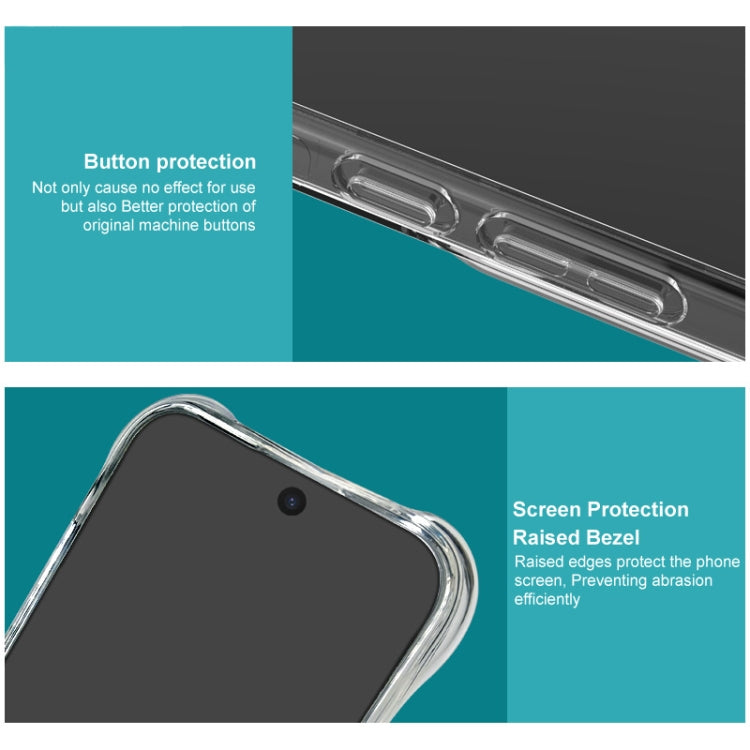 For iPhone 16 Pro Max IMAK Corrugated Texture Airbag TPU Phone Case(Transparent) - iPhone 16 Pro Max Cases by imak | Online Shopping South Africa | PMC TechLife | Buy Now Pay Later Mobicred
