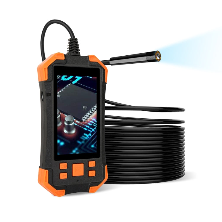 T20 4.3 inch IPS Screen 5.5mm Single Camera IP67 Waterproof Hard Cable Digital Endoscope, Length:1m(Black Orange) -  by PMC TechLife | Online Shopping South Africa | PMC TechLife | Buy Now Pay Later Mobicred