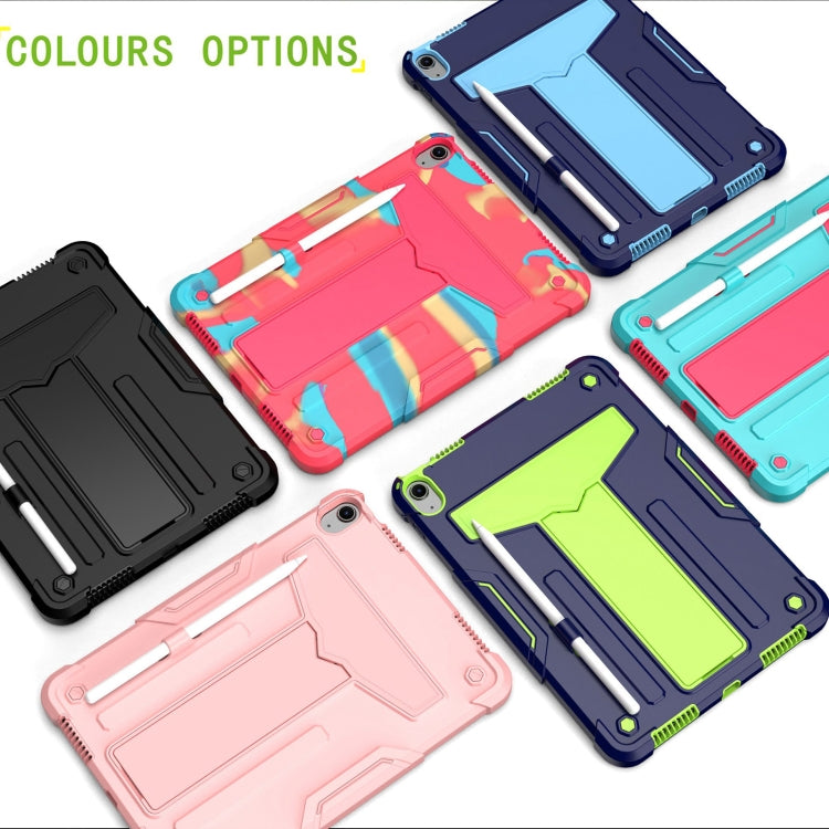 For iPad Air 11 2024 T Holder Robot Silicone Hybrid PC Tablet Case(Black) - iPad Air 11 2024 Cases by PMC TechLife | Online Shopping South Africa | PMC TechLife | Buy Now Pay Later Mobicred