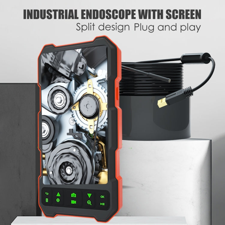 T21 4.5 inch IPS Color Screen 8mm Single Camera Split Hard Cable Industrial Endoscope, Length:5m(Black Red) -  by PMC TechLife | Online Shopping South Africa | PMC TechLife | Buy Now Pay Later Mobicred