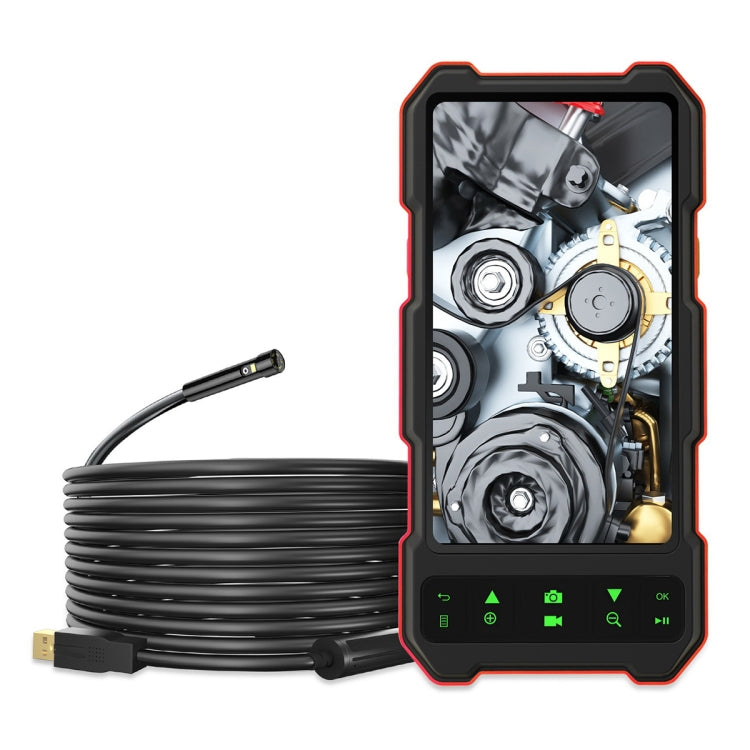 T21 4.5 inch IPS Color Screen 7.9mm Triple Camera Split Hard Cable Industrial Endoscope, Length:10m(Black Red) -  by PMC TechLife | Online Shopping South Africa | PMC TechLife | Buy Now Pay Later Mobicred