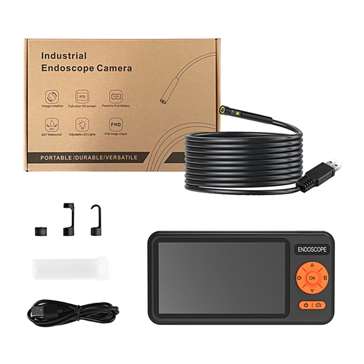 T29 5 inch IPS Screen 5.5mm Single Lens IP67 Waterproof Industrial Endoscope With Bracket, Length:5m -  by PMC TechLife | Online Shopping South Africa | PMC TechLife | Buy Now Pay Later Mobicred