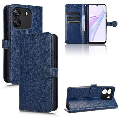 For Blackview Wave 6C Honeycomb Dot Texture Leather Phone Case(Blue) - More Brand by PMC Jewellery | Online Shopping South Africa | PMC Jewellery | Buy Now Pay Later Mobicred