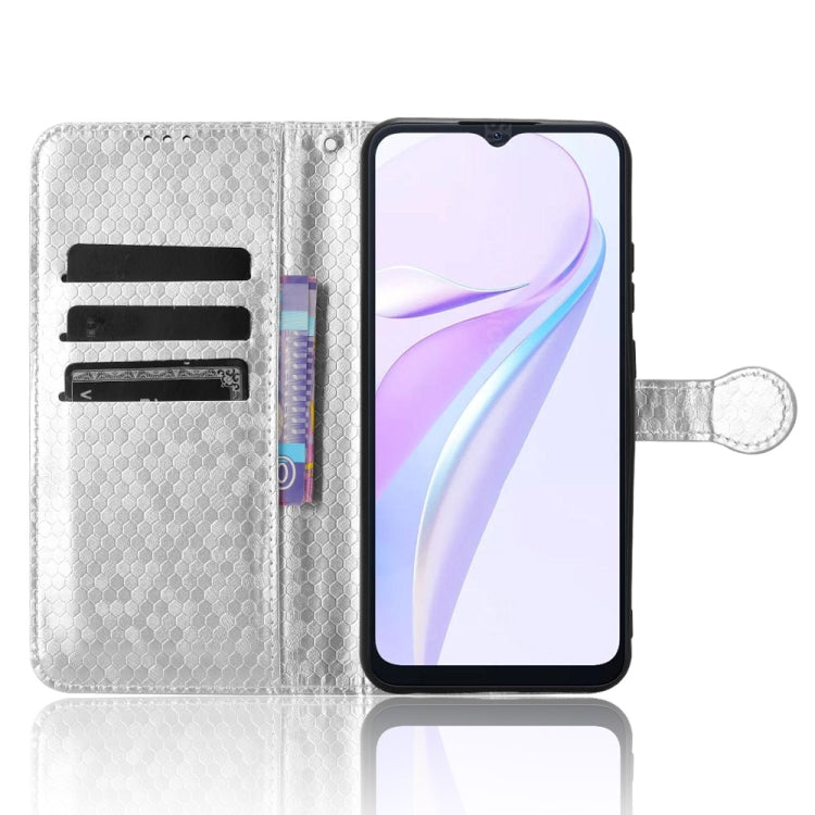 For Blackview Wave 6C Honeycomb Dot Texture Leather Phone Case(Silver) - More Brand by PMC TechLife | Online Shopping South Africa | PMC TechLife | Buy Now Pay Later Mobicred