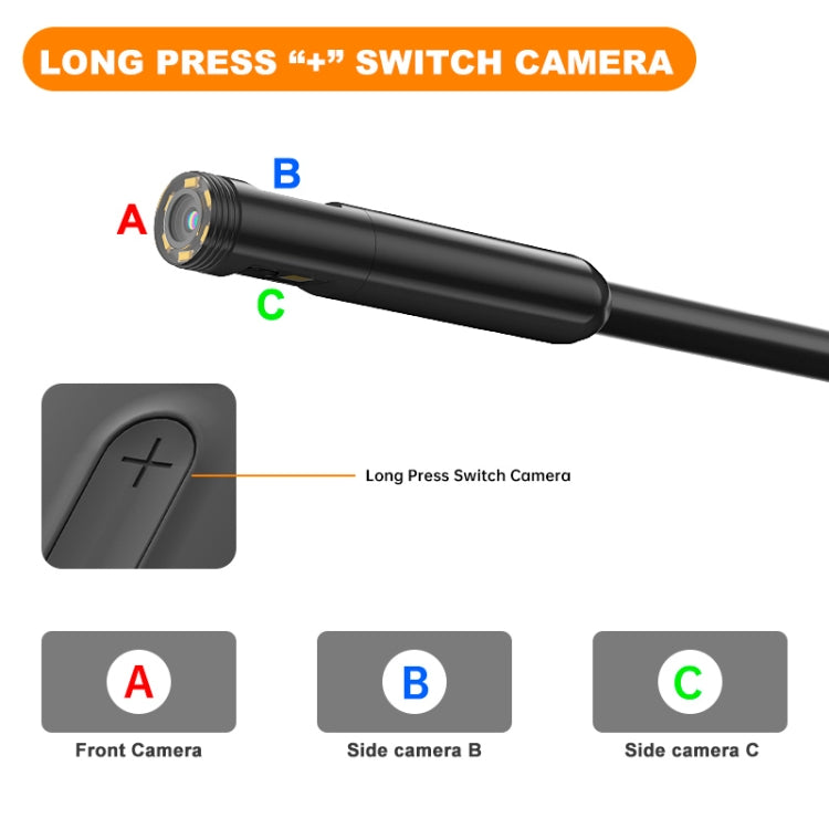 Y15 8mm Single Camera WiFi Connected Hard Cable HD Industrial Endoscope, Length:1m(Black) -  by PMC TechLife | Online Shopping South Africa | PMC TechLife | Buy Now Pay Later Mobicred