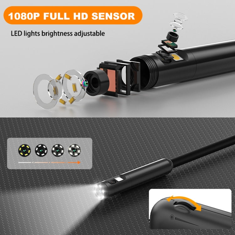 Y15 5.5mm Single Camera WiFi Connected Hard Cable HD Industrial Endoscope, Length:1m(Black) -  by PMC TechLife | Online Shopping South Africa | PMC TechLife | Buy Now Pay Later Mobicred