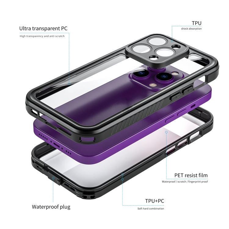 For iPhone 14 Pro RedPepper Shockproof IP68 Waterproof PC + TPU Protective Case(Black) - free shipping - PMc TechLife - Order now!