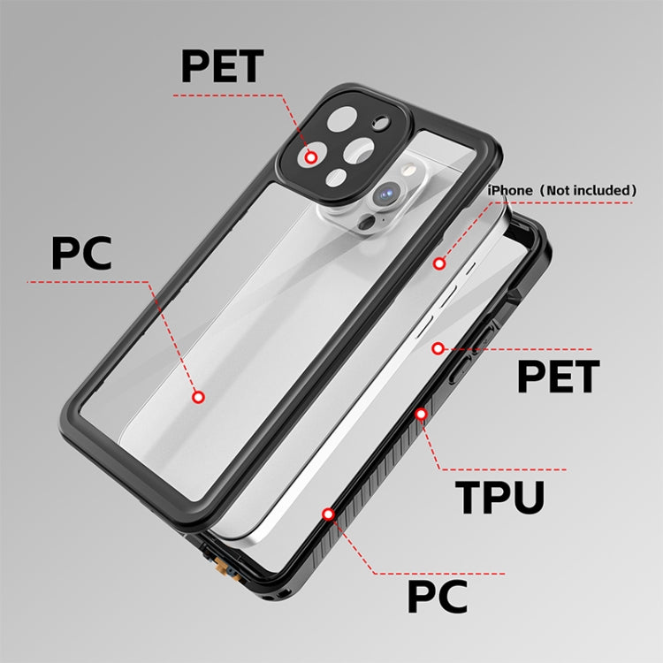 For iPhone 13 Pro Max RedPepper Shockproof IP68 Waterproof PC + TPU Protective Case(Black) - free shipping - PMc TechLife - Order now!