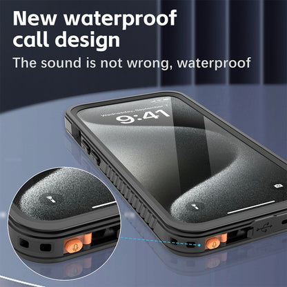 For iPhone 15 Pro Max RedPepper Shockproof IP68 Waterproof PC + TPU Protective Case(Black) - iPhone 15 Pro Max Cases by RedPepper | Online Shopping South Africa | PMC Jewellery | Buy Now Pay Later Mobicred