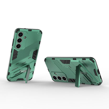 For Samsung Galaxy S25+ 5G Punk Armor 2 in 1 PC + TPU Shockproof Phone Case with Invisible Holder(Green) - Galaxy S25+ 5G Cases by PMC Jewellery | Online Shopping South Africa | PMC Jewellery | Buy Now Pay Later Mobicred