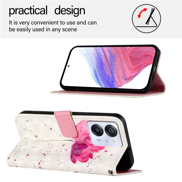 For Blackview Color 8 3D Painting Horizontal Flip Leather Phone Case(Flower) - More Brand by PMC TechLife | Online Shopping South Africa | PMC TechLife | Buy Now Pay Later Mobicred