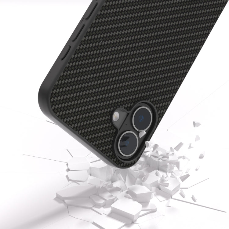 For iPhone 16 Carbon Fiber Texture Protective Phone Case(Black) - iPhone 16 Cases by PMC TechLife | Online Shopping South Africa | PMC TechLife | Buy Now Pay Later Mobicred