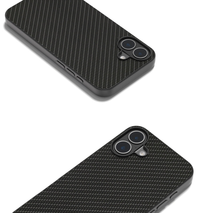 For iPhone 16 Plus Carbon Fiber Texture Protective Phone Case(Black) - iPhone 16 Plus Cases by PMC Jewellery | Online Shopping South Africa | PMC Jewellery | Buy Now Pay Later Mobicred