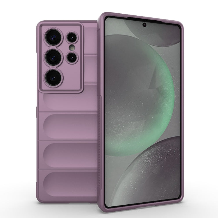 For Samsung Galaxy S25 Ultra 5G Magic Shield TPU + Flannel Phone Case(Purple) - Galaxy S25 Ultra 5G Cases by PMC Jewellery | Online Shopping South Africa | PMC Jewellery | Buy Now Pay Later Mobicred