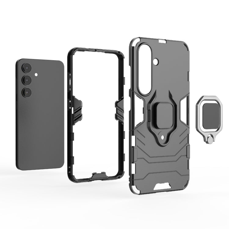 For Samsung Galaxy S25 5G PC + TPU Shockproof Protective Phone Case with Magnetic Ring Holder(Navy Blue) - free shipping - PMC TechLife - Order now!