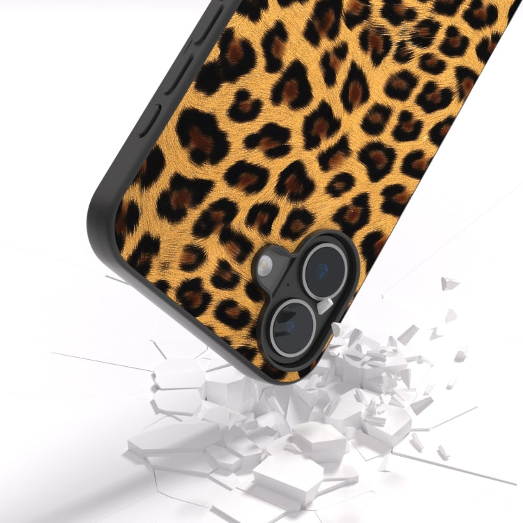 For iPhone 16 Black Frame Leopard Phone Case(Leopard Print) - iPhone 16 Cases by PMC TechLife | Online Shopping South Africa | PMC TechLife | Buy Now Pay Later Mobicred
