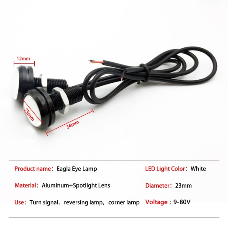 10pcs 23mm 1.5W DC12V Motorcycle Eagle Eye Light Double Lens Strobe Light(Red Light) - Eagle Eye Lights by PMC TechLife | Online Shopping South Africa | PMC TechLife | Buy Now Pay Later Mobicred