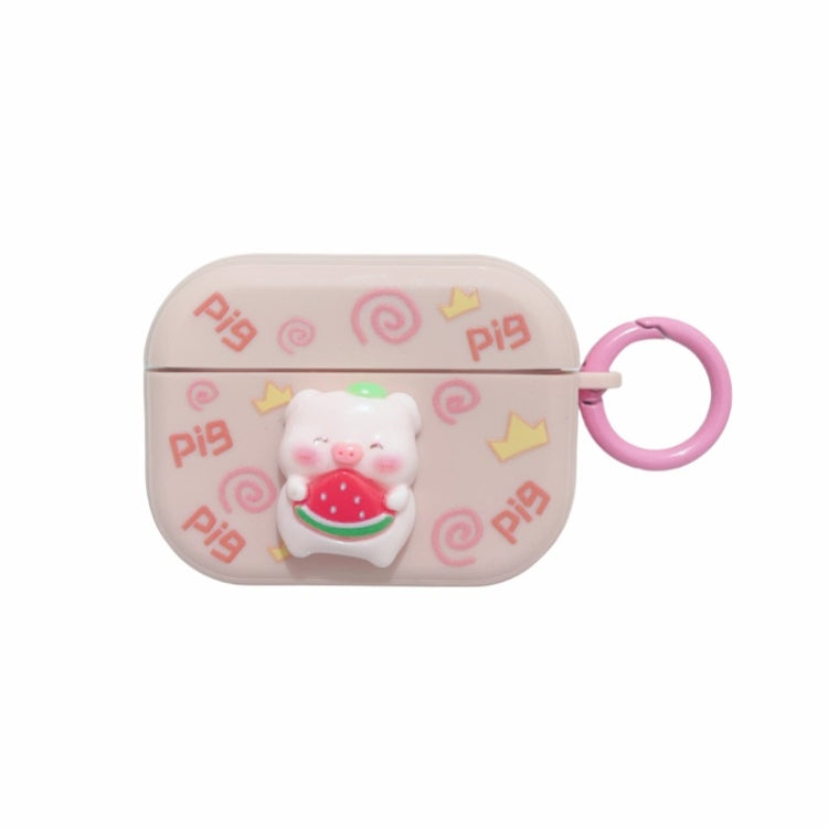 For AirPods Pro Fresh 3D Piglet Pattern Earbuds Box PC Case - For AirPods Pro by PMC Jewellery | Online Shopping South Africa | PMC Jewellery | Buy Now Pay Later Mobicred