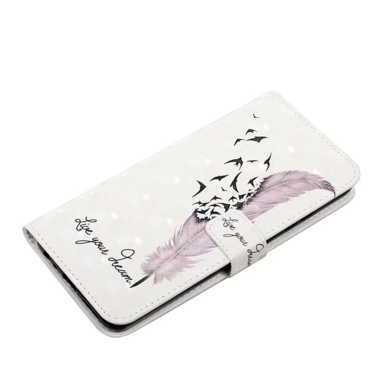 For Samsung Galaxy S25 5G Oil Embossed 3D Drawing Leather Phone Case(Feather) - Galaxy S25 5G Cases by PMC TechLife | Online Shopping South Africa | PMC TechLife | Buy Now Pay Later Mobicred