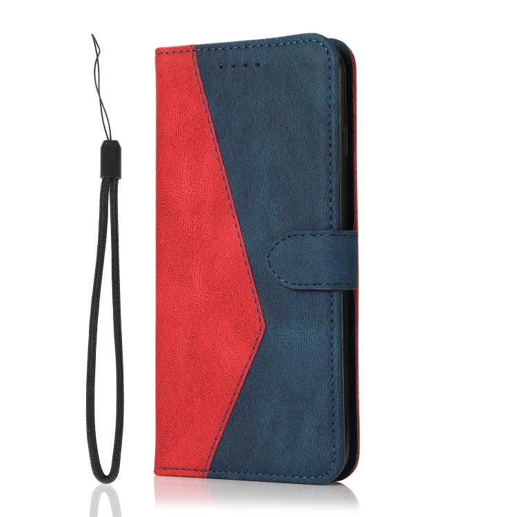 For Samsung Galaxy S25 5G Dual-color Stitching Leather Phone Case(Red Blue) - Galaxy S25 5G Cases by PMC Jewellery | Online Shopping South Africa | PMC Jewellery | Buy Now Pay Later Mobicred