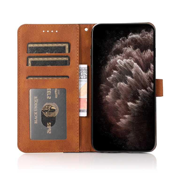 For Samsung Galaxy S25 5G Dual-color Stitching Leather Phone Case(Black Brown) - Galaxy S25 5G Cases by PMC Jewellery | Online Shopping South Africa | PMC Jewellery | Buy Now Pay Later Mobicred