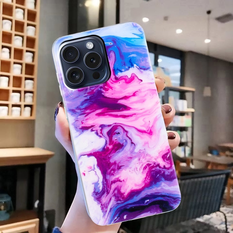 For iPhone 16 Pro IMD Marble TPU Phone Case(Red) - iPhone 16 Pro Cases by PMC TechLife | Online Shopping South Africa | PMC TechLife | Buy Now Pay Later Mobicred