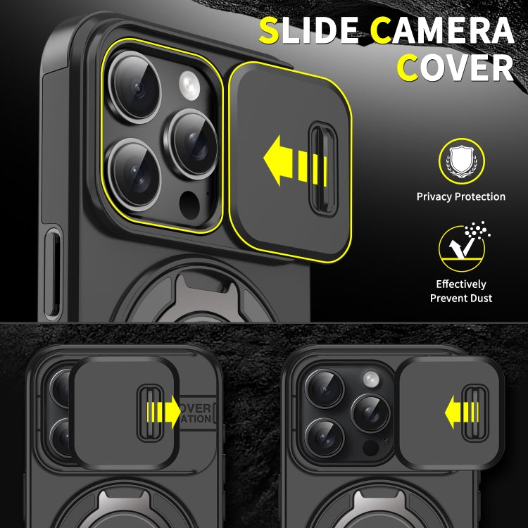 For iPhone 16 Sliding Camshield Ring Holder Phone Case(Orange) - iPhone 16 Cases by PMC TechLife | Online Shopping South Africa | PMC TechLife | Buy Now Pay Later Mobicred