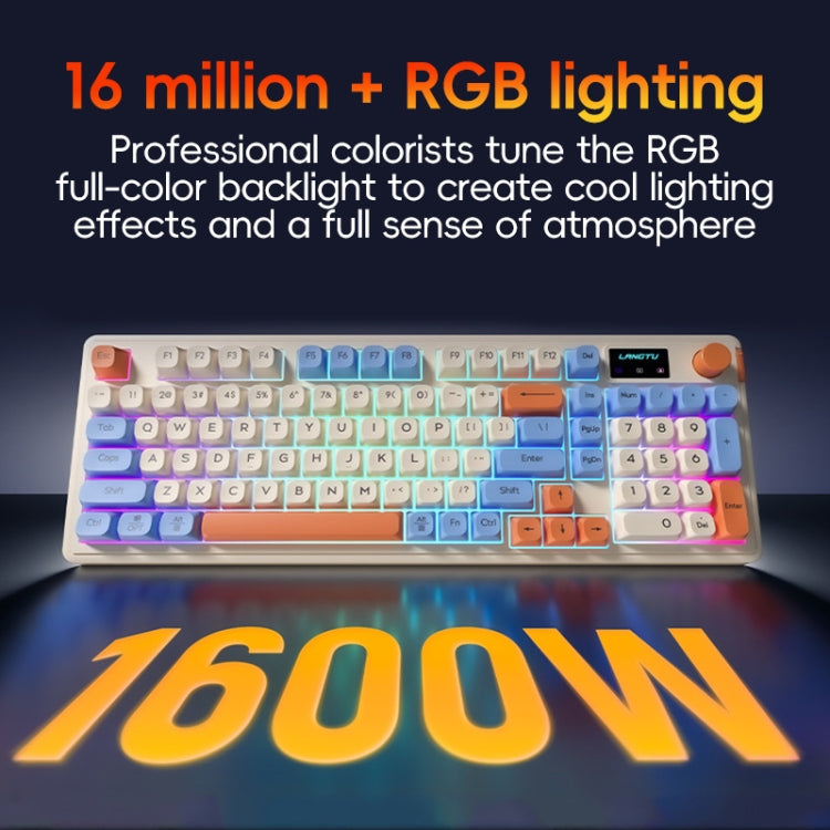 LANGTU L98 Wired RGB Mechanical Gaming Keyboard(Yellow) - Wired Keyboard by LANGTU | Online Shopping South Africa | PMC Jewellery | Buy Now Pay Later Mobicred