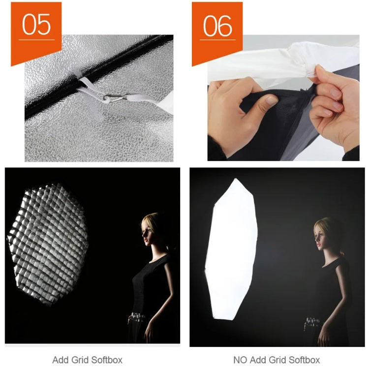 Godox Octagon Honeycomb Grid Softbox with Bowens Mount, Size:140cm - free shipping - PMC TechLife - Order now!