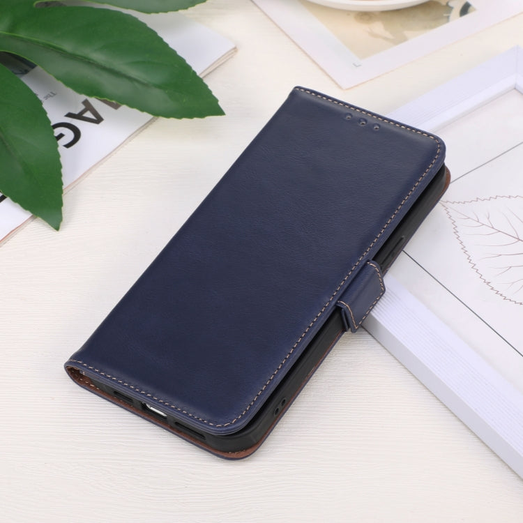 For Sony Xperia 10 VI Magnetic Crazy Horse Texture Genuine Leather RFID Phone Case(Blue) - Sony Cases by PMC TechLife | Online Shopping South Africa | PMC TechLife | Buy Now Pay Later Mobicred